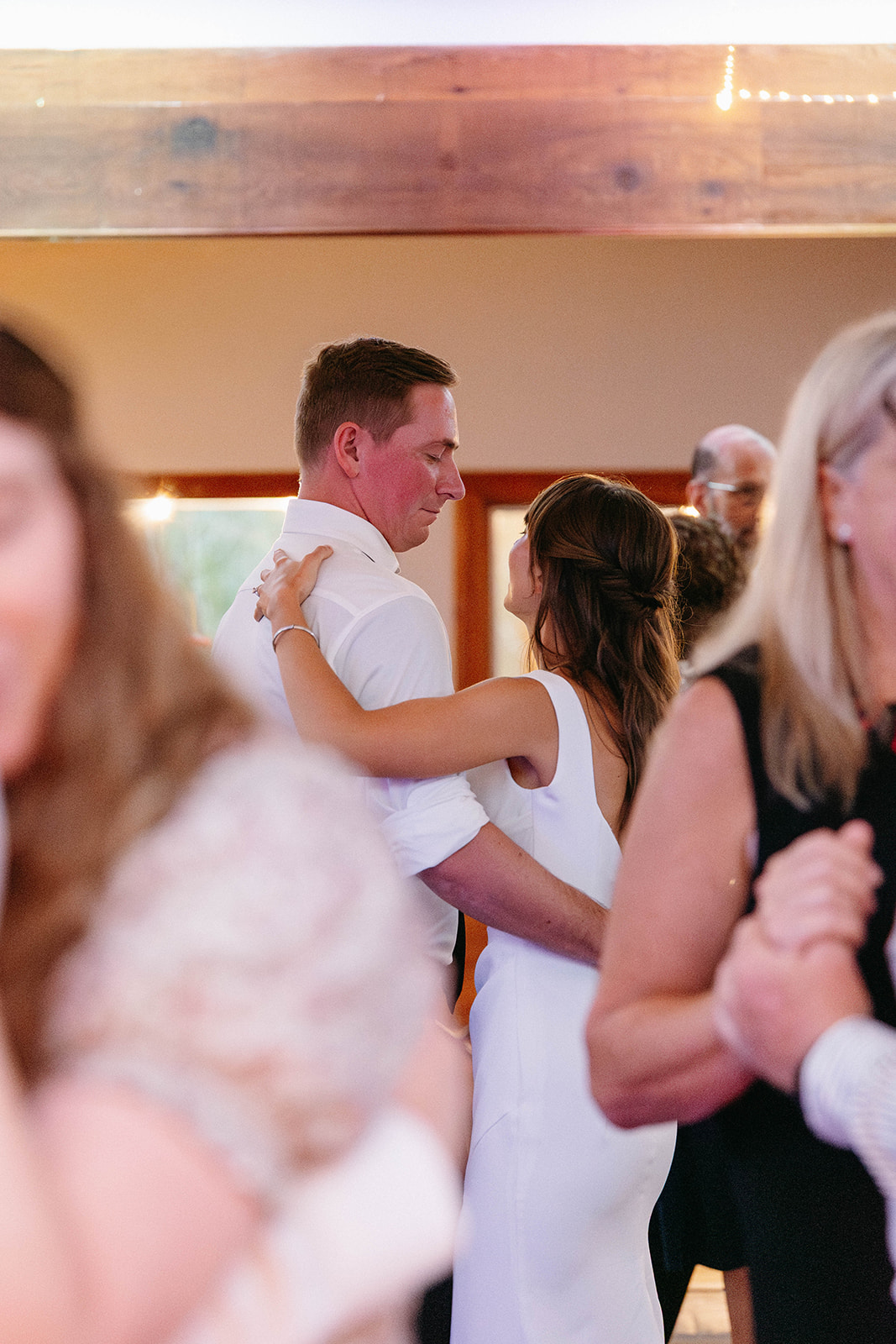 Jason and Amy celebrating — dancing / cocktail hour
